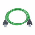 Зеленый кабель заплаты локальных сетей запирая винта 1.5A Cat5e гибкого провода PVC RJ45