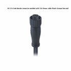 Разъем-розетка кода 3pin кабеля M12 s привода датчика утверждений UL